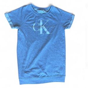 Calvin Klein Jeans Grey Logo Sweatshirt Dress